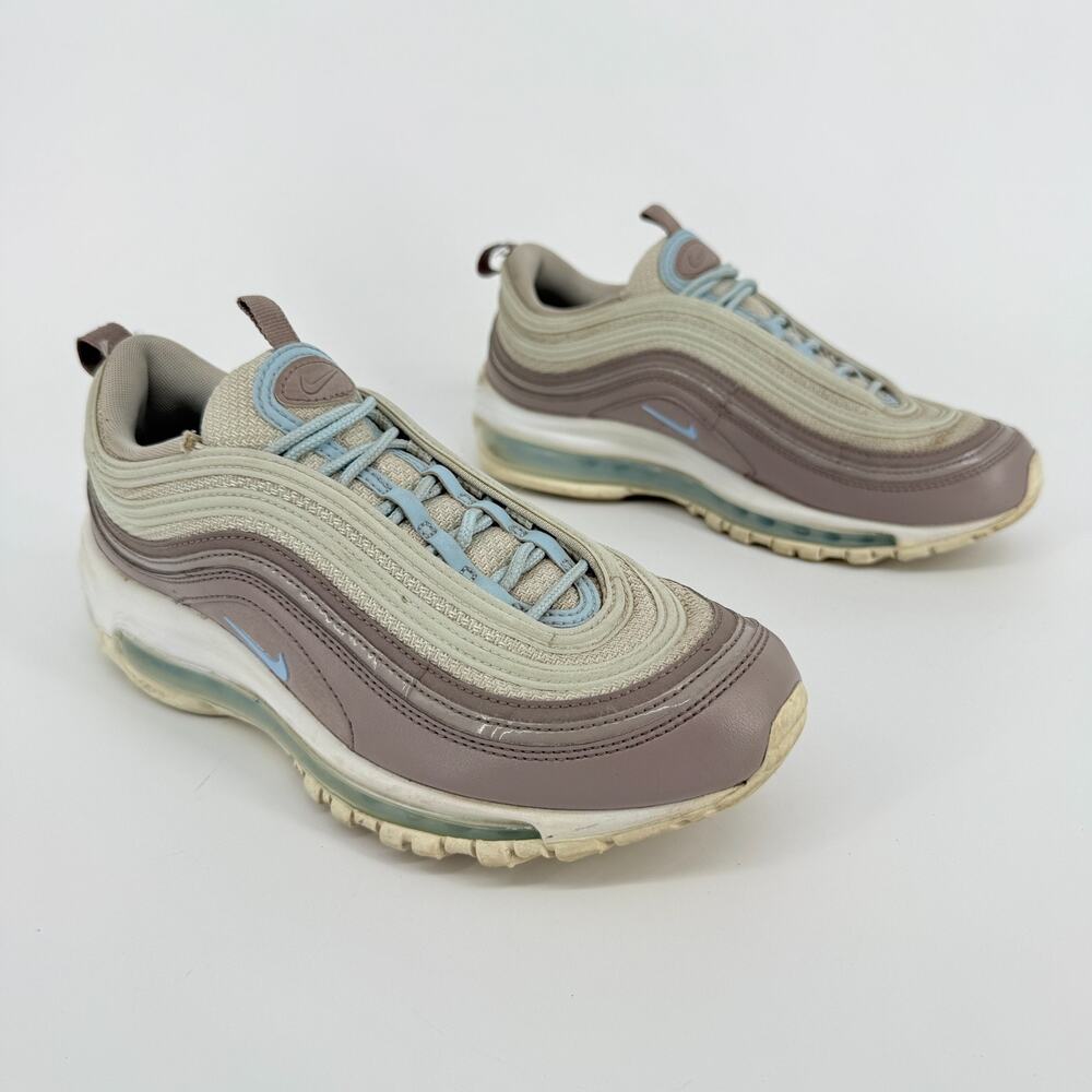 Nike Air Max 97 Womens 8.5 Taupe Blue Neutral 921733-018 Streetwear Sneaker